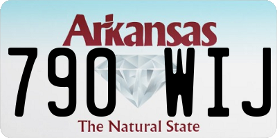AR license plate 790WIJ