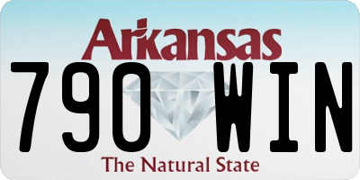 AR license plate 790WIN