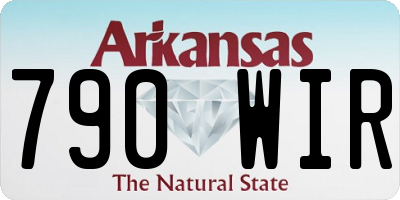 AR license plate 790WIR