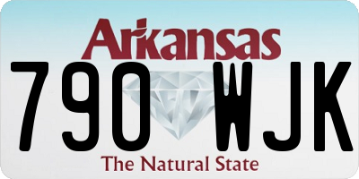 AR license plate 790WJK