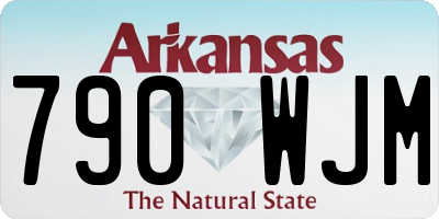 AR license plate 790WJM