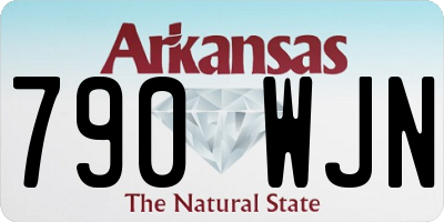 AR license plate 790WJN
