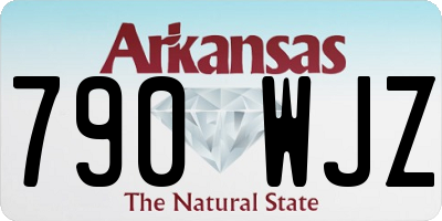 AR license plate 790WJZ