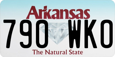 AR license plate 790WKO