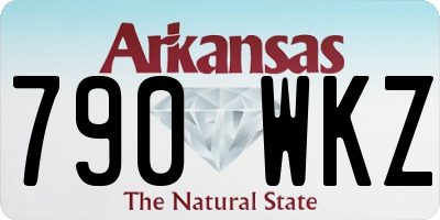 AR license plate 790WKZ