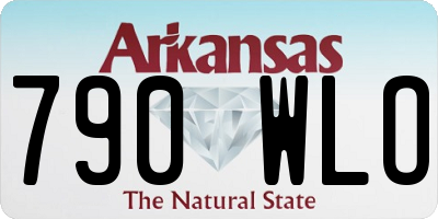 AR license plate 790WLO