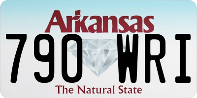 AR license plate 790WRI