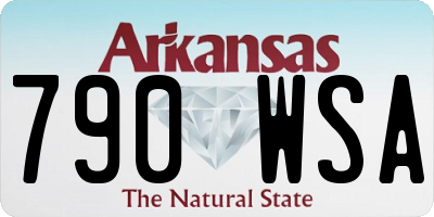 AR license plate 790WSA