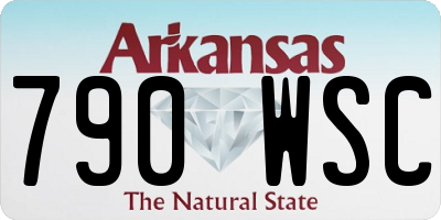 AR license plate 790WSC