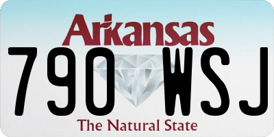 AR license plate 790WSJ