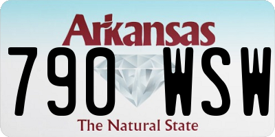 AR license plate 790WSW