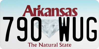 AR license plate 790WUG