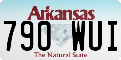 AR license plate 790WUI