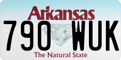 AR license plate 790WUK