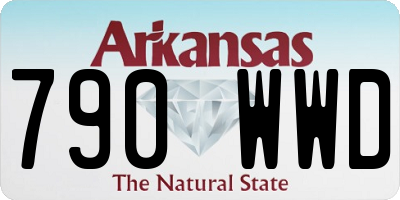 AR license plate 790WWD