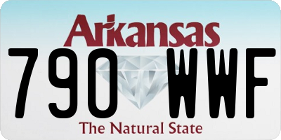 AR license plate 790WWF