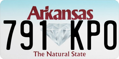 AR license plate 791KPO