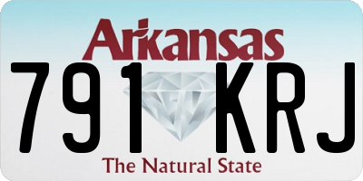 AR license plate 791KRJ