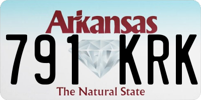 AR license plate 791KRK