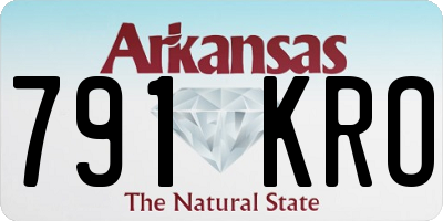 AR license plate 791KRO