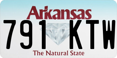 AR license plate 791KTW