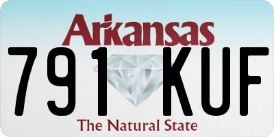 AR license plate 791KUF