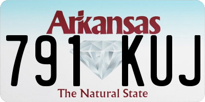 AR license plate 791KUJ