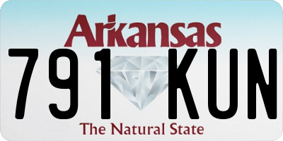 AR license plate 791KUN