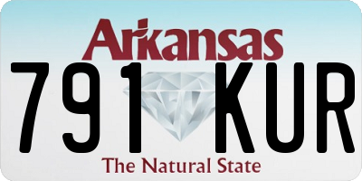 AR license plate 791KUR