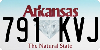 AR license plate 791KVJ