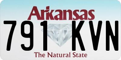AR license plate 791KVN