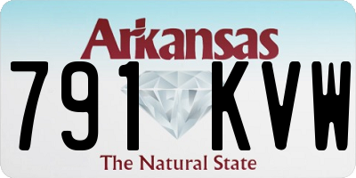 AR license plate 791KVW