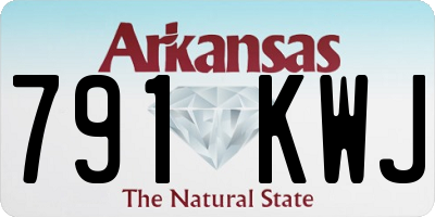 AR license plate 791KWJ
