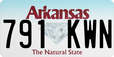 AR license plate 791KWN
