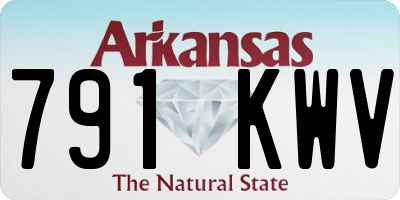 AR license plate 791KWV