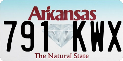 AR license plate 791KWX
