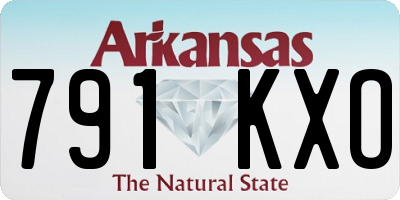 AR license plate 791KXO