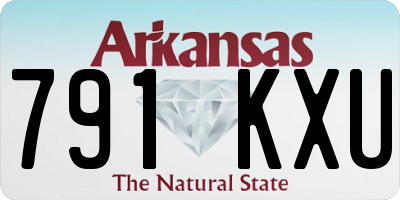 AR license plate 791KXU