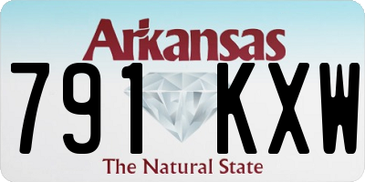 AR license plate 791KXW