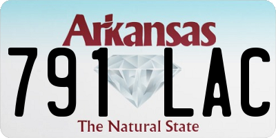 AR license plate 791LAC