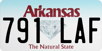 AR license plate 791LAF