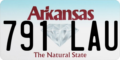 AR license plate 791LAU