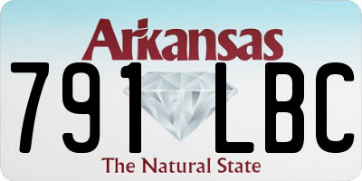 AR license plate 791LBC
