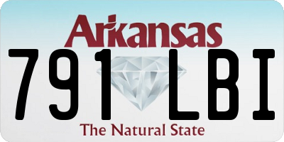 AR license plate 791LBI