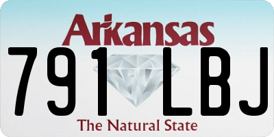 AR license plate 791LBJ