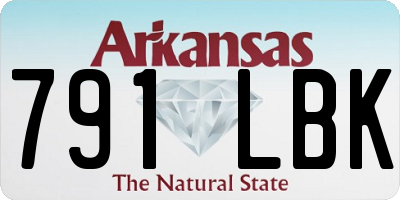 AR license plate 791LBK