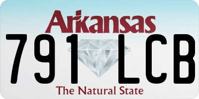 AR license plate 791LCB