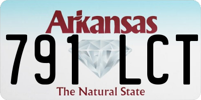 AR license plate 791LCT