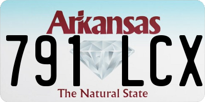 AR license plate 791LCX
