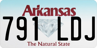 AR license plate 791LDJ